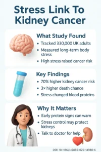 Allostatic load and kidney cancer incidence and mortality a genetic susceptibility and proteomic mediation analysis DOI- 10.1186s12885-025-14980-6