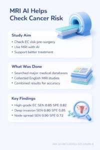 Preoperative risk assessment of invasive endometrial cancer using MRI-based radiomics a systematic review and meta-analysis.DOI 10.1007s00261-025-05005-8