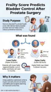 Association of the G8 score with urinary continence recovery after robot-assisted radical prostatectomy.DOI 10.1007s00345-026-06221-7