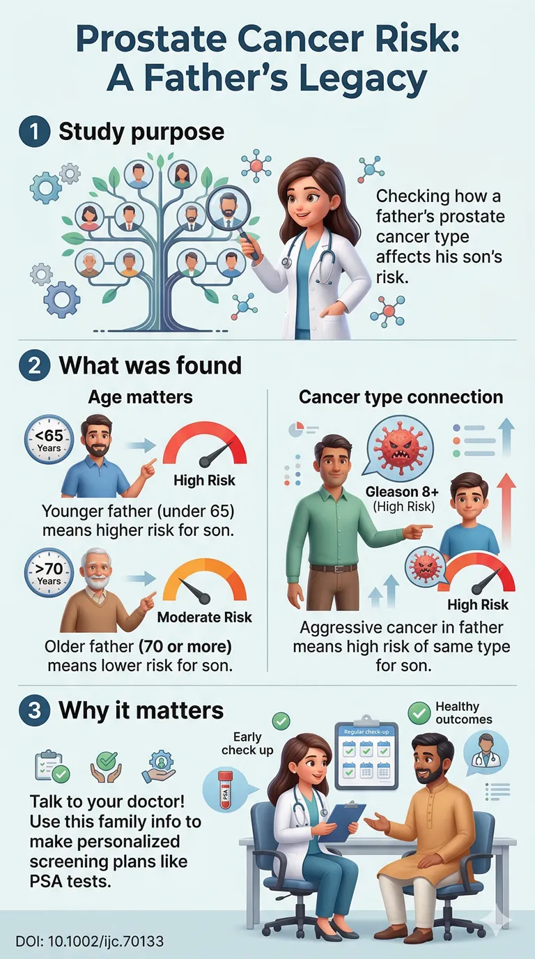 Prostate cancer characteristics in fathers and risk of early onset high-risk prostate cancer in sons. DOI 10.1002ijc.70133