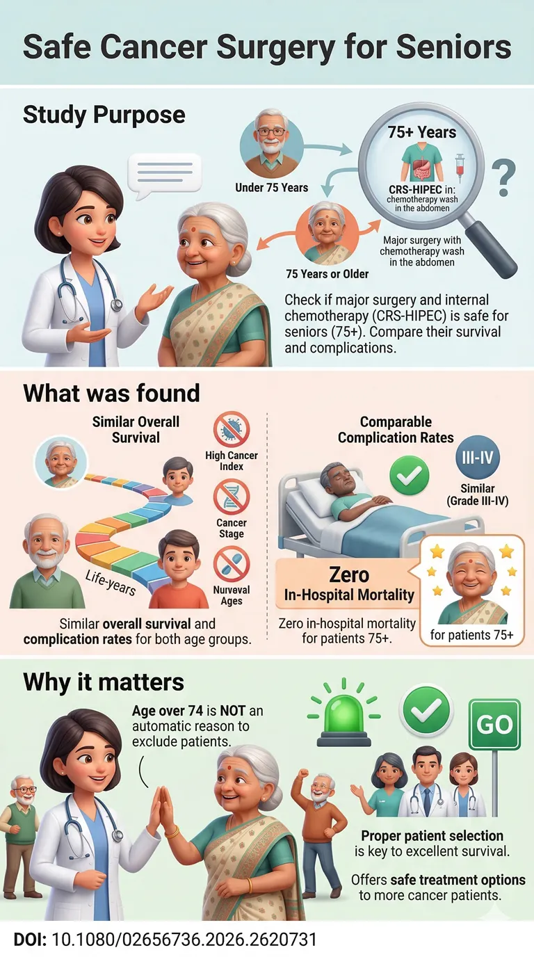Older Patients Can Safely Undergo CRS-HIPEC for Advanced Colorectal Cancer