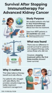 Toxicity-related immunotherapy discontinuation and outcome in patients with advanced renal cell carcinoma treated with immune-based combinations (ARON-1 study).DOI 10.1002ijc.70228