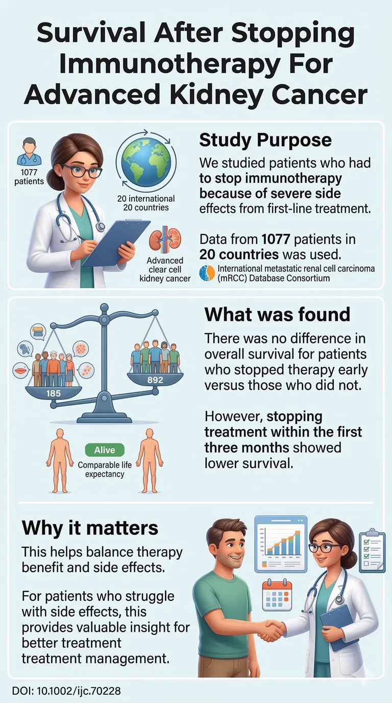 Stopping Immunotherapy Due to Side Effects May Not Harm Survival in Kidney Cancer